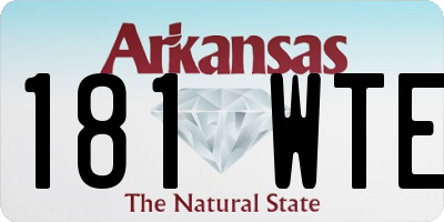 AR license plate 181WTE