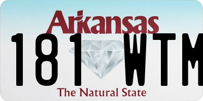 AR license plate 181WTM
