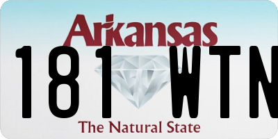 AR license plate 181WTN