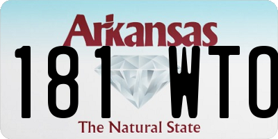 AR license plate 181WTO