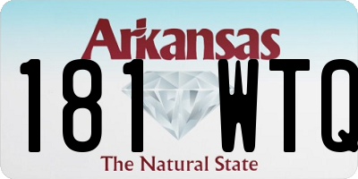 AR license plate 181WTQ