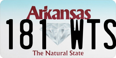 AR license plate 181WTS