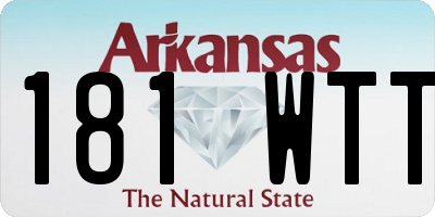AR license plate 181WTT