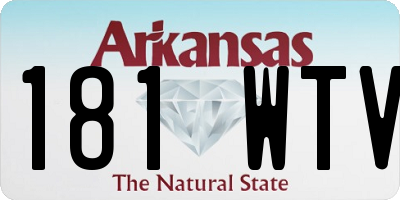 AR license plate 181WTV