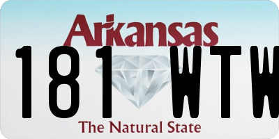AR license plate 181WTW