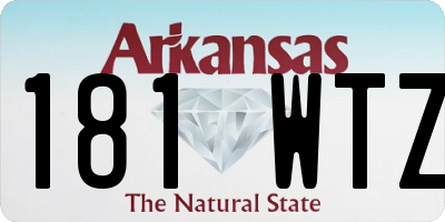 AR license plate 181WTZ
