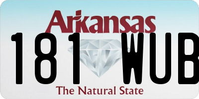 AR license plate 181WUB