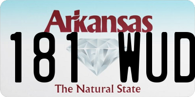 AR license plate 181WUD