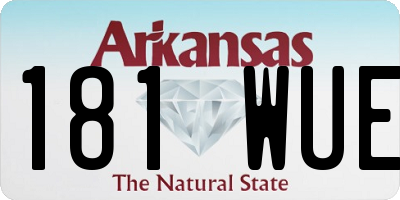 AR license plate 181WUE