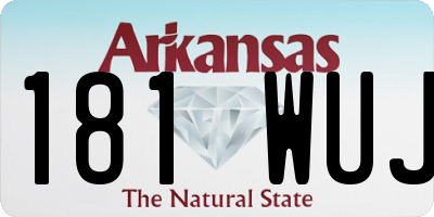 AR license plate 181WUJ