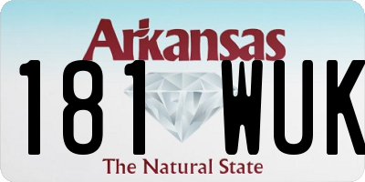 AR license plate 181WUK