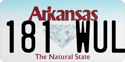 AR license plate 181WUL