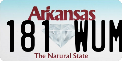 AR license plate 181WUM