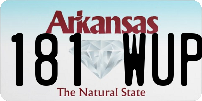 AR license plate 181WUP