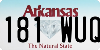 AR license plate 181WUQ