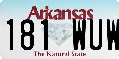 AR license plate 181WUW