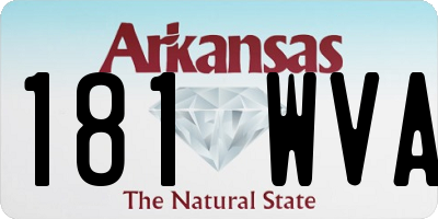 AR license plate 181WVA