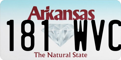 AR license plate 181WVC