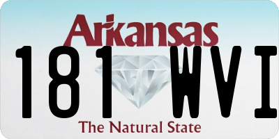 AR license plate 181WVI