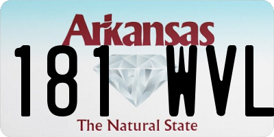 AR license plate 181WVL