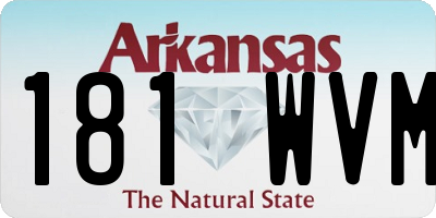 AR license plate 181WVM