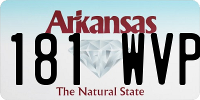 AR license plate 181WVP