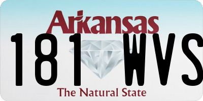 AR license plate 181WVS
