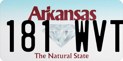 AR license plate 181WVT