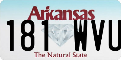 AR license plate 181WVU