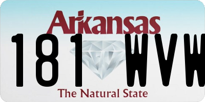 AR license plate 181WVW