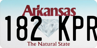 AR license plate 182KPR