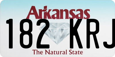 AR license plate 182KRJ