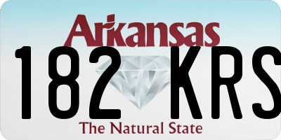 AR license plate 182KRS