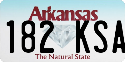 AR license plate 182KSA