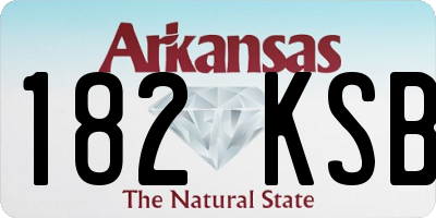AR license plate 182KSB