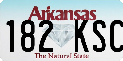 AR license plate 182KSC