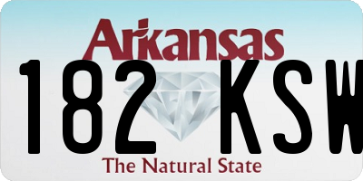 AR license plate 182KSW