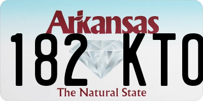 AR license plate 182KTO