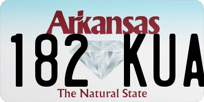 AR license plate 182KUA