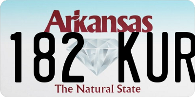AR license plate 182KUR