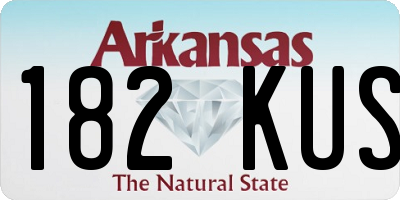 AR license plate 182KUS