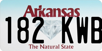 AR license plate 182KWB