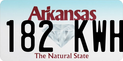 AR license plate 182KWH