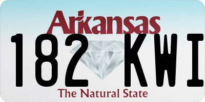 AR license plate 182KWI