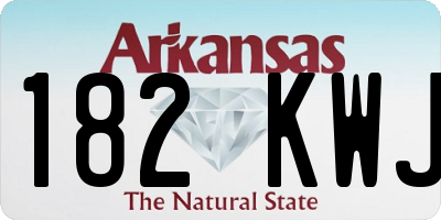 AR license plate 182KWJ
