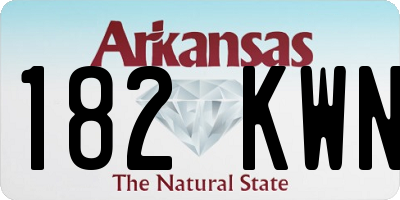AR license plate 182KWN