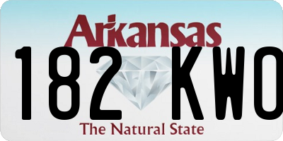 AR license plate 182KWO