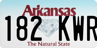 AR license plate 182KWR