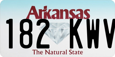 AR license plate 182KWV