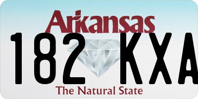 AR license plate 182KXA